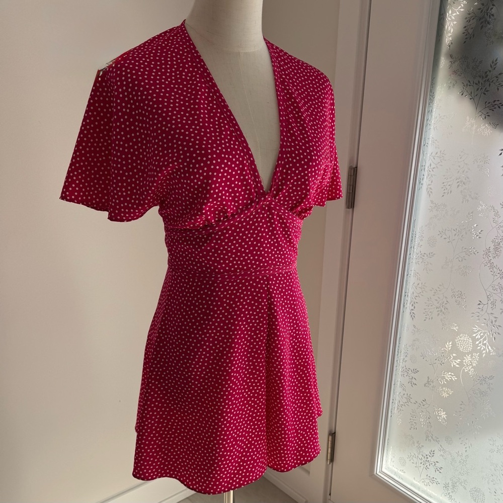 Zara Red and White Polka Dot Dress - Picture 10 of 14